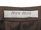 Miu Miu Brown Cotton Ruffle Hem Trouser and Wrap Skirt Set 38 / US 00-0
