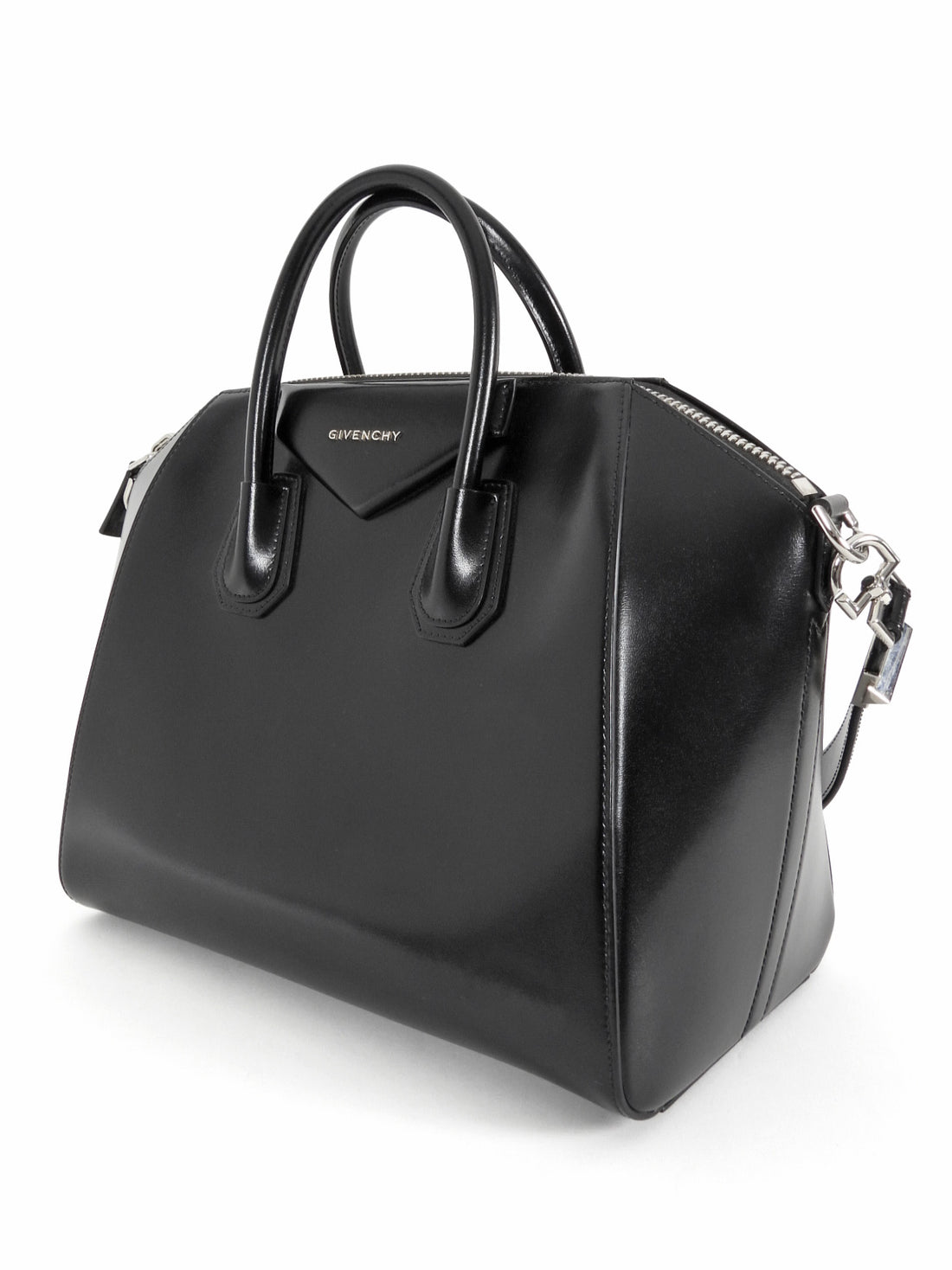 Givenchy Black Leather Large Antigona Two Way Handbag