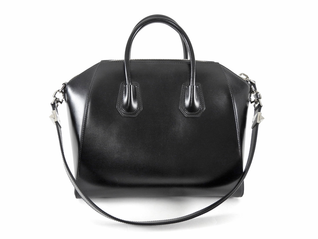 Givenchy Black Leather Large Antigona Two Way Handbag
