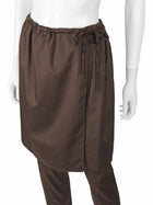 Miu Miu Brown Cotton Ruffle Hem Trouser and Wrap Skirt Set 38 / US 00-0