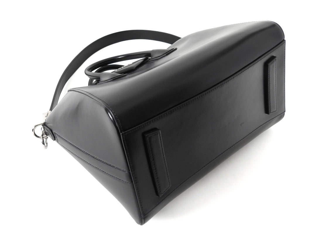 Givenchy Black Leather Large Antigona Two Way Handbag