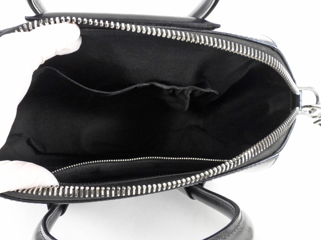 Givenchy Black Leather Large Antigona Two Way Handbag