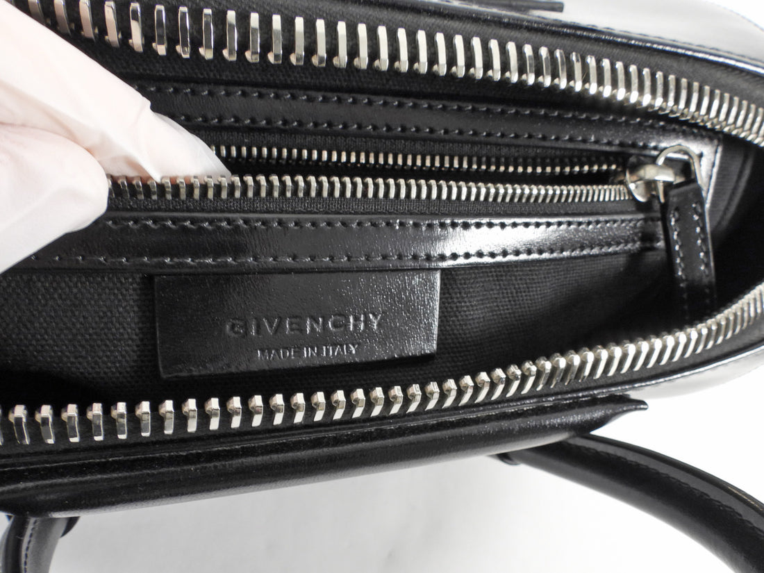 Givenchy Black Leather Large Antigona Two Way Handbag