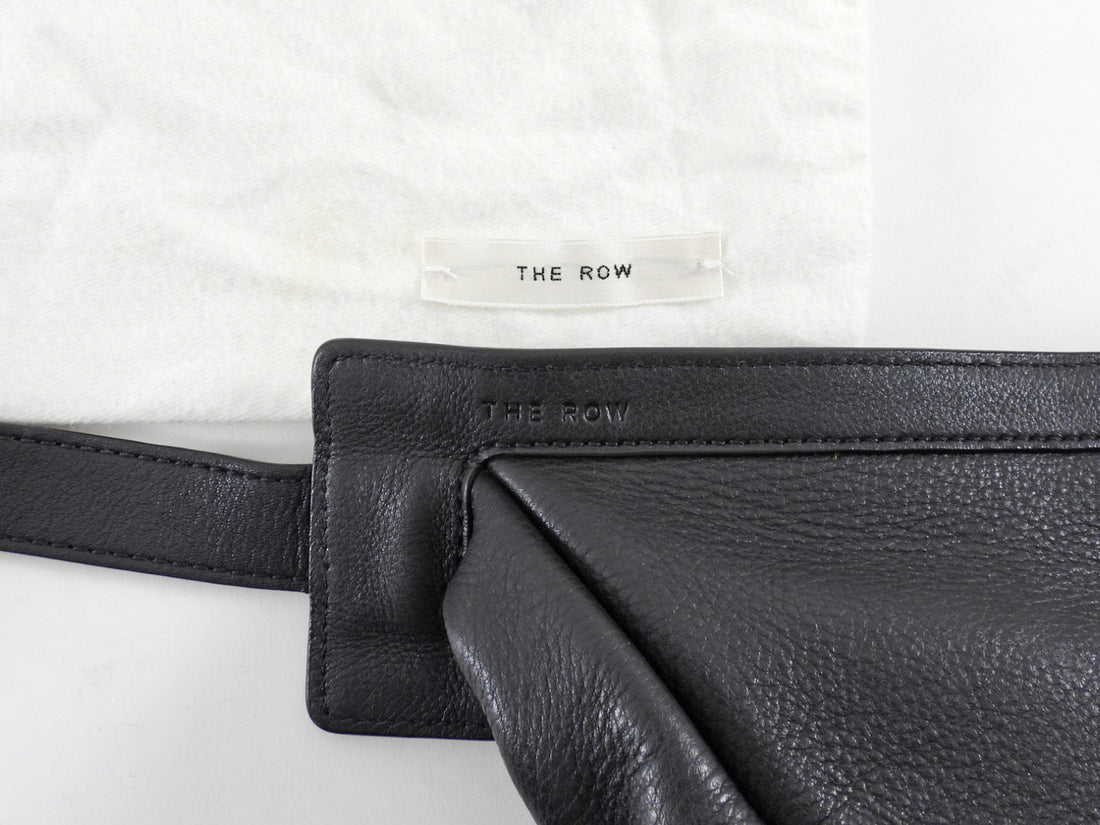 The Row Black Small Slouchy Banana Bag Small
