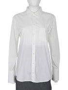 Victoria Beckham White Cotton Button Down Shirt with Strap Across Back - M