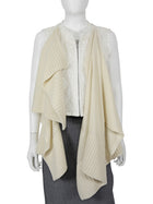 Sacai Blue Ivory Denim and Wool Knit Layered Combo Jacket - JP 1 / S / US 4