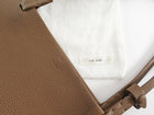 The Row Taupe Grained Leather Park Tote Three