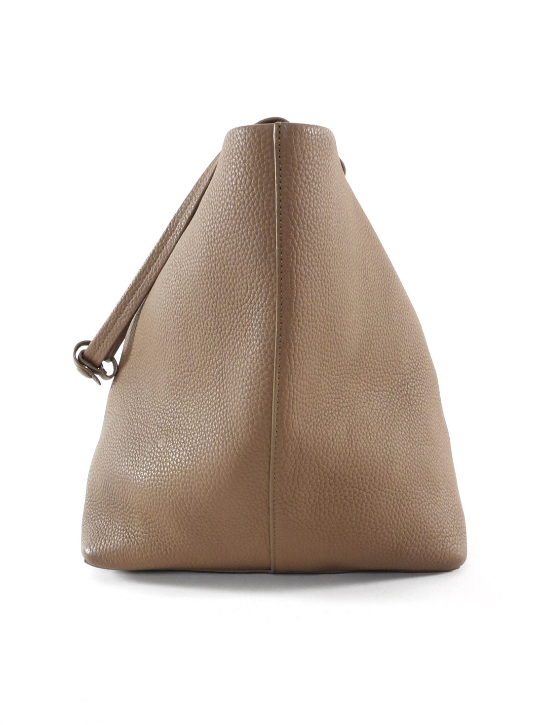 The Row Taupe Grained Leather Park Tote Three