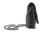 Chanel Black Aged Calfskin 2.55 Reissue Wallet on Chain Bag
