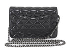 Chanel Black Aged Calfskin 2.55 Reissue Wallet on Chain Bag
