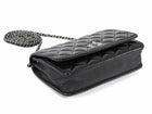 Chanel Black Aged Calfskin 2.55 Reissue Wallet on Chain Bag