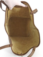 The Row Taupe Grained Leather Park Tote Three
