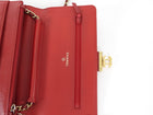 Chanel Red Elegant Stitched CC Wallet on Chain WOC Bag