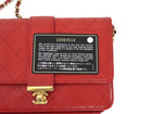 Chanel Red Elegant Stitched CC Wallet on Chain WOC Bag