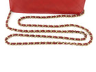 Chanel Red Elegant Stitched CC Wallet on Chain WOC Bag