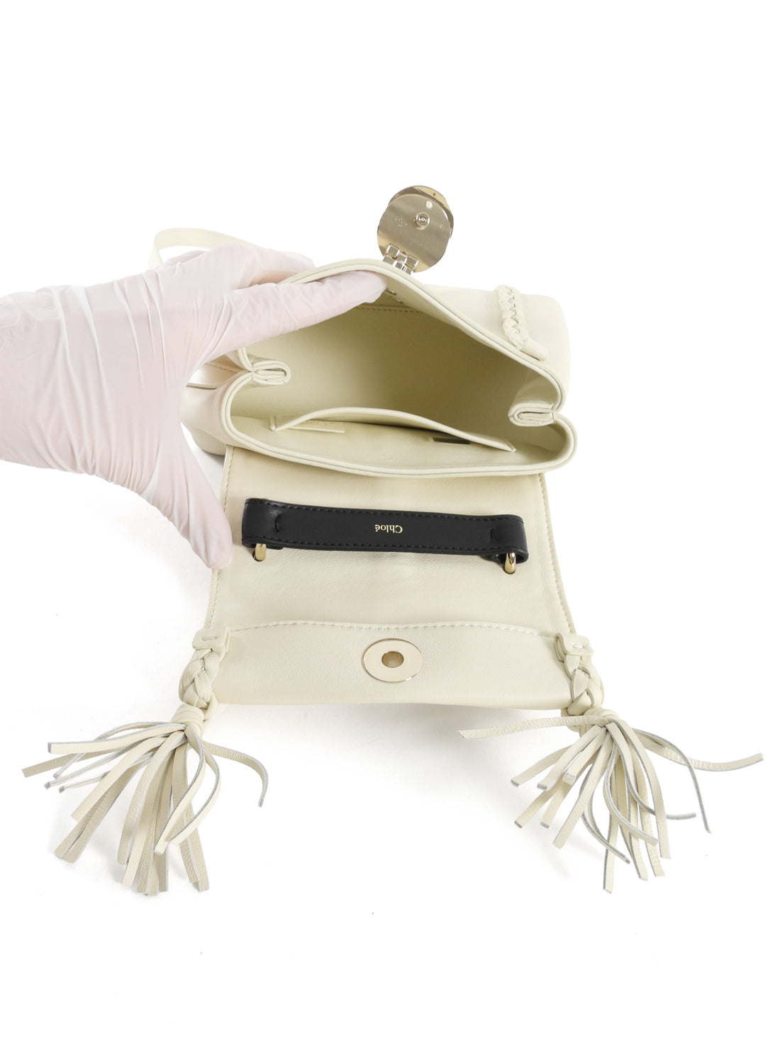 Chloe Ivory Leather Mini Penelope Two Way Shoulder Bag