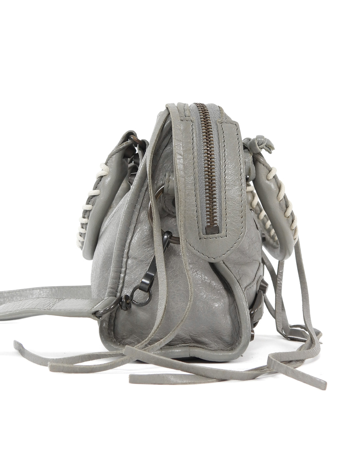 Balenciaga Grey SS2014 Mini Lambskin City Bag Mini