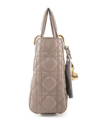 Dior Lady Dior Taupe Cannage Quilted Leather Small Bag GHW