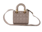 Dior Lady Dior Taupe Cannage Quilted Leather Small Bag GHW