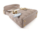 Dior Lady Dior Taupe Cannage Quilted Leather Small Bag GHW