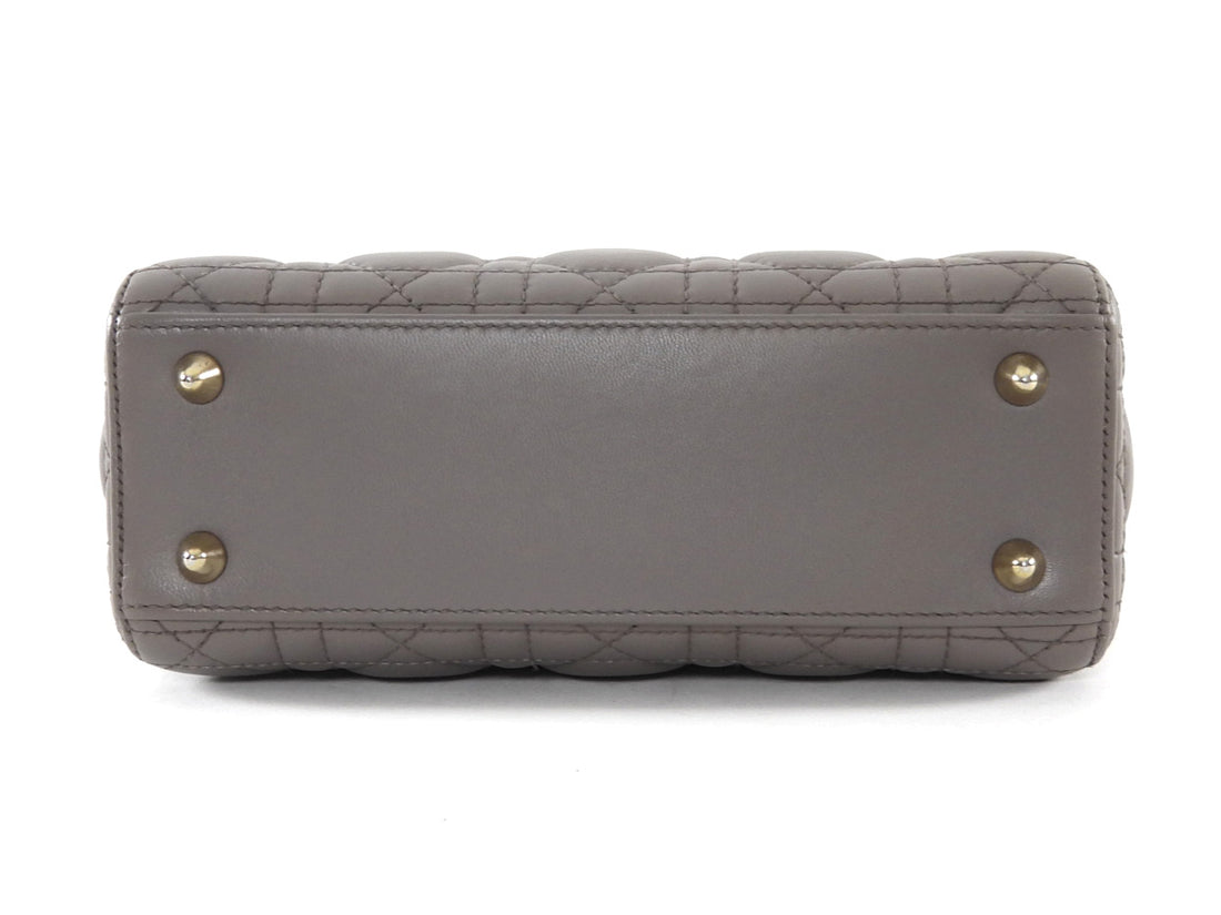 Dior Lady Dior Greige My ABC Cannage Quilted Leather Small Bag GHW