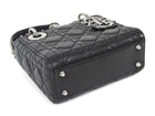 Dior Black Mini Lambskin Cannage Quilted Mini Lady Dior Bag