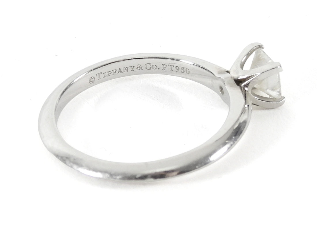 Tiffany & Co. Platinum Square Princess Cut 0.43 CT Diamond Solitaire Engagement Ring