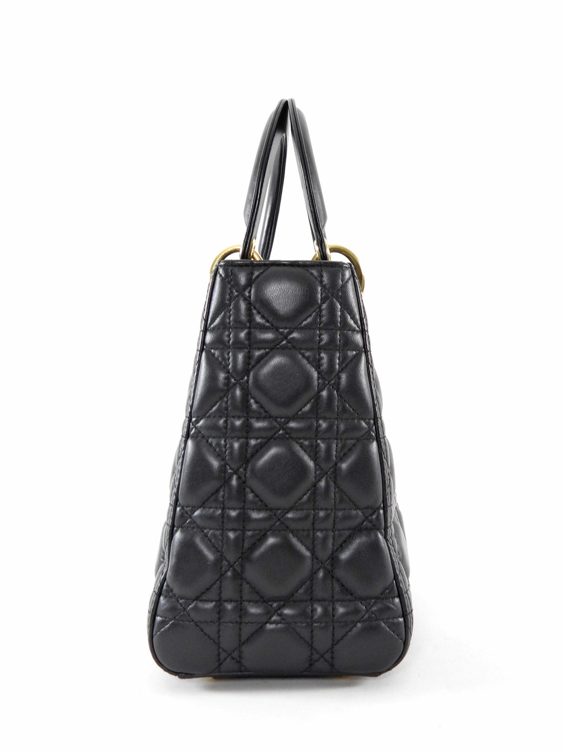 Lady Dior Black Cannage Leather Medium Bag GHW