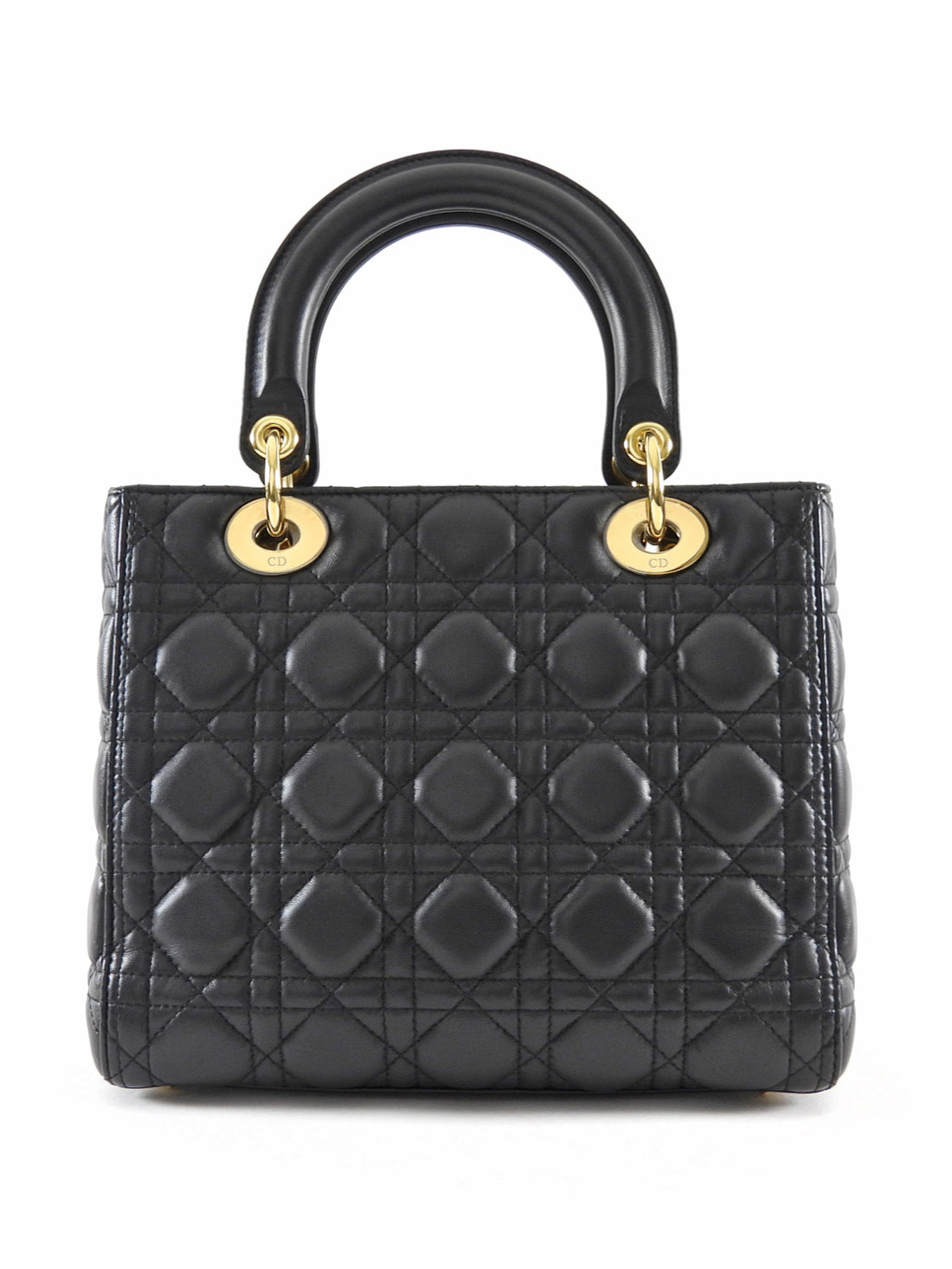 Lady Dior Black Cannage Leather Medium Bag GHW