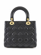 Lady Dior Black Cannage Leather Medium Bag GHW