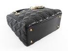 Lady Dior Black Cannage Leather Medium Bag GHW