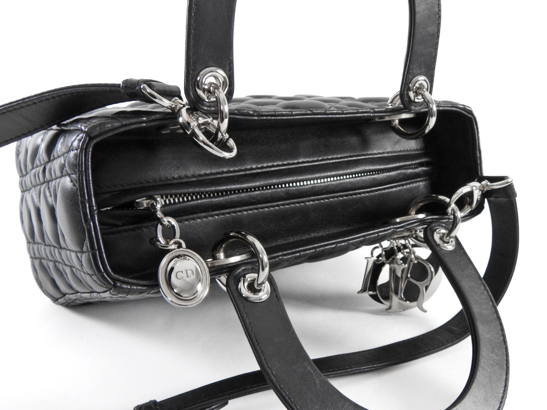 Lady Dior Black Cannage Leather Medium Bag SHW
