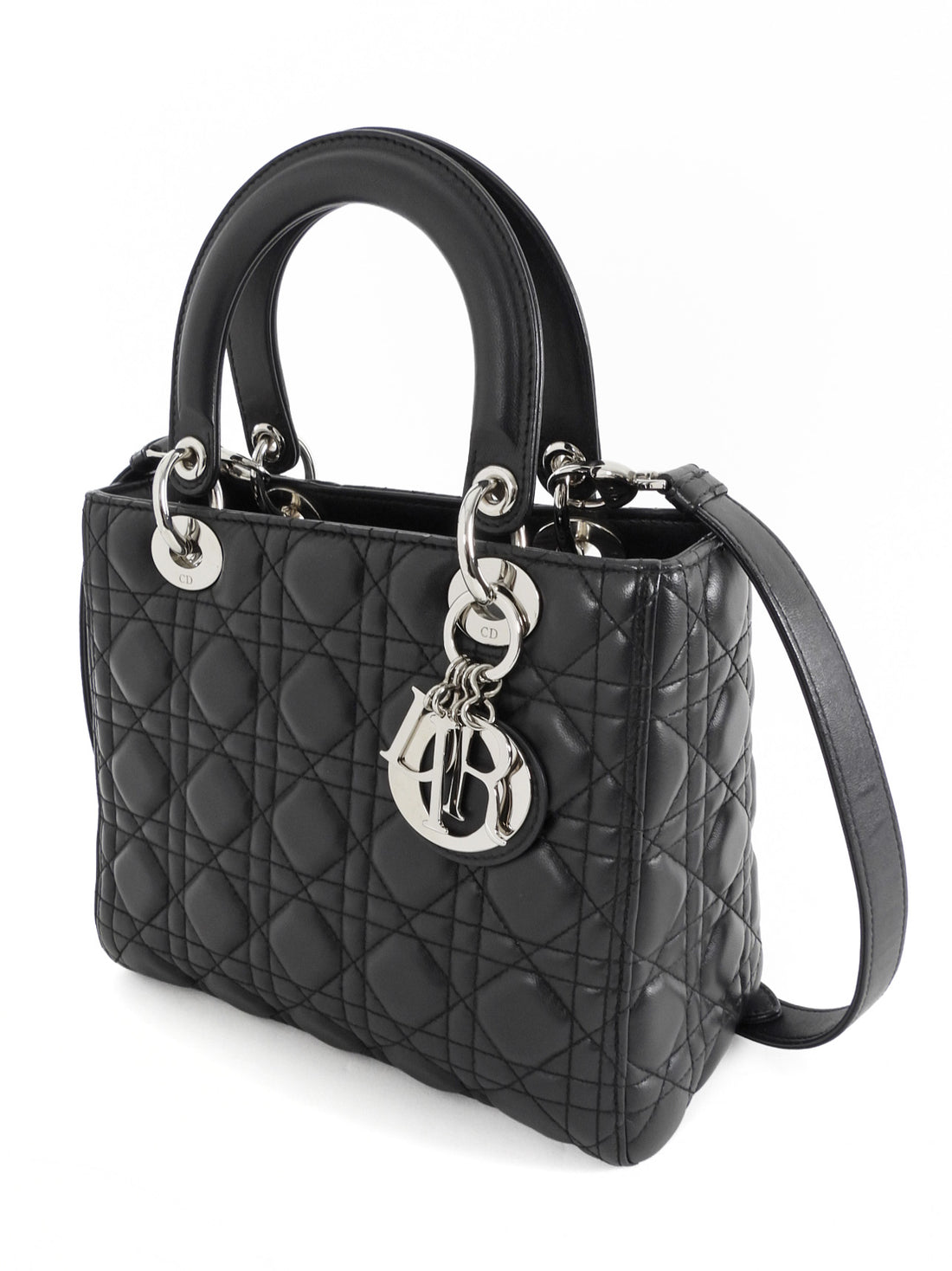 Lady Dior Black Cannage Leather Medium Bag SHW