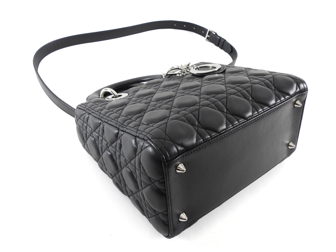 Lady Dior Black Cannage Leather Medium Bag SHW