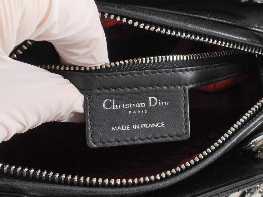 Lady Dior Black Cannage Leather Medium Bag SHW
