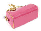 Louis Vuitton New Pink Monogram Vernis Nano Speedy Bag with Chain Strap