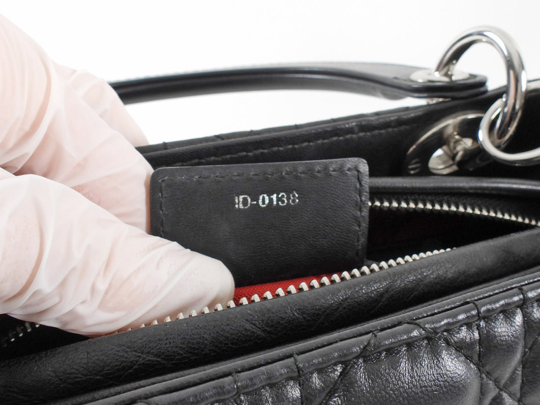 Lady Dior Black Cannage Leather Medium Bag SHW