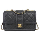 Chanel Black Medium Quilted Leather Elegant Medium CC Flap Bag