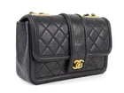 Chanel Black Medium Quilted Leather Elegant Medium CC Flap Bag