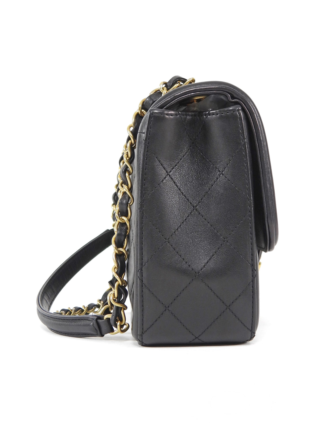 Chanel Black Medium Quilted Leather Elegant Medium CC Flap Bag