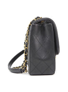 Chanel Black Medium Quilted Leather Elegant Medium CC Flap Bag