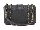 Chanel Black Medium Quilted Leather Elegant Medium CC Flap Bag