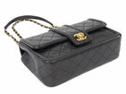 Chanel Black Medium Quilted Leather Elegant Medium CC Flap Bag