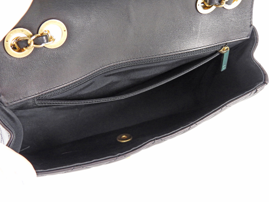 Chanel Black Medium Quilted Leather Elegant Medium CC Flap Bag