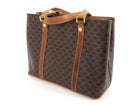 Celine Vintage Brown Macadame Coated Canvas Tote