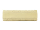 Chanel Beige Vintage 2004 Quilted Leather Metal Chain Medium Handle Hand Bag