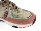 Chanel Beige Pink Multicoloured AW2022 Suede Tweed Combo CC Sneakers - 37.5