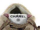 Chanel Beige Pink Multicoloured AW2022 Suede Tweed Combo CC Sneakers - 37.5
