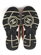 Chanel Beige Pink Multicoloured AW2022 Suede Tweed Combo CC Sneakers - 37.5