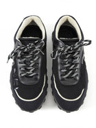 Chanel Black Nylon Leather Mesh Combo Sneakers - 38